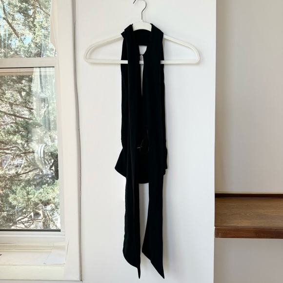 NWT Reformation Vienna Knit Top Mock Neck Halter in Black - Picture 10 of 11